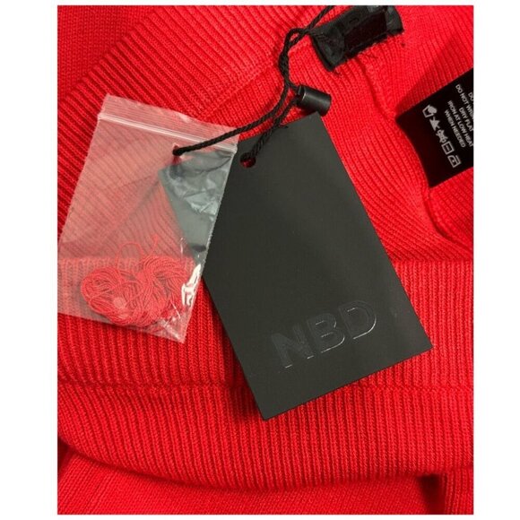 NBD | Revolve NWT $208 Zuri Knit Pants with Ankle Slits in Red Women's Size Sm - Picture 5 of 12